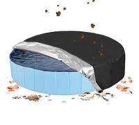 Pool Cover, Sunlight Blocker, Waterproof Barrier, 48.03x11.81 inches, Over Ground Kid Pool Covers, Debris Shield Shade with Drawstring, All-Season Protection for Leaves, Snow