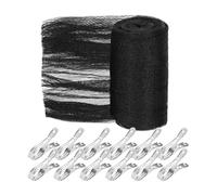 Pool Cover, Swimming Pool Net, PE Material UV Protection Large Coverage Strong Clips Flexible Lightweight Secure Fit, Hot Tub Sunshade for Home Garden Outdoor Backyard, 196.85x196.85Inches, Black