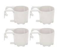 Pool Cup Holder - 4 Pieces Leakproof Clip On Stable Poolside Organizer