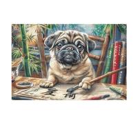 Pool Cute Pug Rompicapo 1000 Pezzi Per Regalo Di Battesimo Cartone Spesso Per Bambini Splendid Celestial Critters Tema Baby Per Attività Educativa Con Confezione Regalo Da Passatempo 1000 PCS