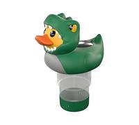 Pool distributore cloro galleggiante | Piscina anatras dinosauro Floater cloro | Distributore cloros vasca idromassaggio per piscine con luce | Dispenser tavoletti cloros solare per accessori piscina