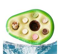 Pool Drink Floats Inflatable Large Avocado Beverage Holder Tray | Floating Cup Holder Focuses On A Large Inflatable Drink Tray That Keeps Cups Within Easy Reach While Relaxing