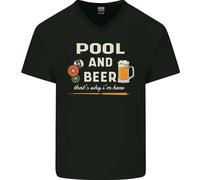 Pool E Birra, Ecco Perché Sono Qui Uomo V-Neck T-Shirt In Cotone