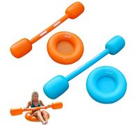 Pool Fighting Floats - Inflatable Pool Game Set of 2 for Adults, Floating WaterBattle Game Set with Inflatable Rafts and Sticks for Pools Party Summer, Fun Lake River Beach Swimming Sports Activities