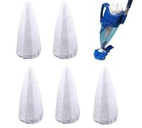 Pool Filter Bags, Fine Mesh Net Cleaning Bag, 5,12 x 3,15 x 1,18 pollici, Detriti Effectively, Catches Small, Replacement Filters Set for Pools Maintenance and Leaf Removal, White