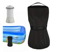 Pool Filter Covers - Waterproof Anti UV Black Protective Enclosure, 13.78x8.66in Pool Pump Guard Cover, Dust Wind Rain Debris Shield, Energy Saving Insulation Protector for Ground Swimming Equipment