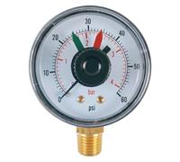 Pool Filter Pressure Gauge 0-60 PSI - Waterproof Meter For Sand Filters, Spas, Aquariums, Hot Tubs | Easy-Read Replacement Tester For Swimming Pool Filtration System | Durable Threaded Connection