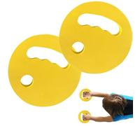 Pool Fitness Discs - 7.09x1.18in Pair Pink Yellow, 101g Lightweight Floatation Enhancers, Comfortable Handling Rehabilitation Tools for Men Kids Adults | Strength Toning Cardio Conditioning