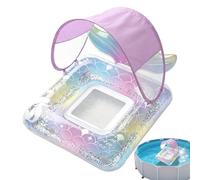 Pool Float - Butterfly Sun Protection Portable PVC | Cute Blowss Up Raft Canopy Water Chair Backrest Lounger Toy with Canopy for Beach Vacation Park Lake River Party Travel Photo Prop Pool Activities