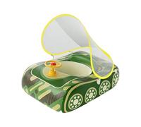 Pool Float Car - Inflatable Canopy Float, Uv-Resistant Funny Pool Toy with Shade, Swimming Accessories, Boys Girls Summer Vacation Beach River Fun, Jumping Puddle Travel for Water Play