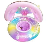Pool Float For Kids - Inflatable Swimming Ring With Removable Canopy Pool Float Tube Sun Protection Floats Seat Ring For Boys Girls Children