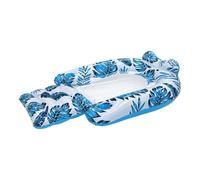 Pool Float Inflatable Mattress - Tropical Leaf Swim Lounger for Adults | PVC Waterproof Material with Quick Inflate, Floating Sunbathing Bed Beach Lake Backyard Party