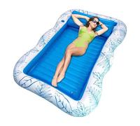 Pool Floats Adult,Inflating Water Lounger Mat - Floating Lounger with Cup Holder for Tanning Pool River Beach Vacation Travel Water Play Backyard