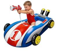 Pool Floats For Kids - 105x85cm Inflatable Riding With Water Squirter | Pool Float Toy Car | Inflatable Children's Car Float For Backyard Seaside Amusement Park Boys Girls Teens Classmates Students