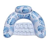Pool Floats, Inflatable Floating Water Hammock, Soft U Shape Pool Raft with Cup Holder, for Tanning, Stress Relief, Vacation, Backyard, Travel, Party, River, Beach, Lake, 11.02x9.84x1.18 in