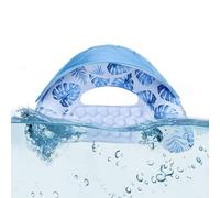 Pool Floats, Inflatable Swim Hammock, Floating Lounger with Cup Holder and Sunshade, Comfortable Sturdy Design for Lake, River, Beach, Swimming, Blue and Pink Colored