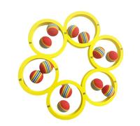 Pool Game Floating, Throwing Set with 12 Attached Rainbow Balls, Interactive Multiplayer Water Activity for Friends, Classmates, Children, Adults, Girls, Boys, Fun