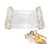 Pool Hammock Float, Inflatable Lounge Bed, Floating Water Hammock, Foldable Pvc Design, Comfortable Mesh Seat, Pool Lake River Use, 130 * 70cm/51.1 * 27.5 Inches,1 Piece