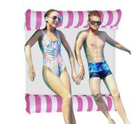 Pool Hammock Floats, Double Inflatable Lounger, 51.18x51.97in Adult Lakes Seat, Comfortable Relaxation Design, Authentic Waterproof Material for Swimming Summer Beach River