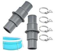 Pool Hose Adapter Set, Leak Proof Swimming Hose Connector, 6.3x3.94x2.36 Inches Sturdy Filter System Accessory for Gardeners, Beginners, Professional Cleaning and Maintenance Use