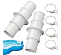Pool Hose Adapter, Swimming Pools Pipe Connector, 4.7 Inches 2 Pieces Leak Proof Fittings & Cleaner Filter System Accessories, Easy Installation for Beginners, Professionals, and Gardening Enthusiasts