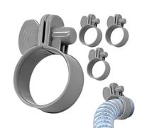 Pool Hose Clamps - 4 Pack, 3.5cm, Adjustable 1.25-1.5", For Pumps, Tubing,