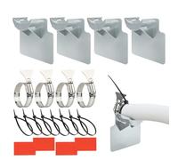 Pool Hose Holder, Pools Hose Holder Bracket, ABS Versatile with Tape Stable Mount for Efficient Water Flows, Prevent Sagging, Maintenance, and Garden Repairs, 3.11x3.11x1.5 Inches