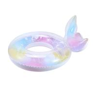 Pool Inner Tube, Inflatable Water Toy, Iridescent Ring with Sturdy Layer