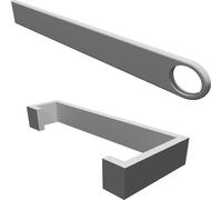 Pool Leaf Skimmer Wall Mount Bracket with Adjustable Arm for 6-Inch Pool Rails