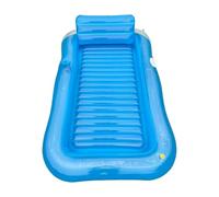 Pool Lounger Float, Blow Up Floating Rafts With Cup Holder