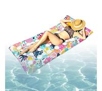 Pool Lounger Float Tropical Leaf Print Floating Bed