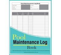 Pool Maintenance Log Book: Pool Maintenance and Cleaning Logbook | Swimming Pool Care Checklist Record Book for Home, Hotel, Small Business Pools - Blue