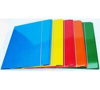 Pool Over - Cartella con Elastico Archivia A4 3 Lembi Rosso, Verde, Blu, Giallo, Arancione