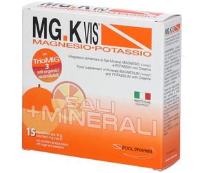 POOL PHARMA MG.K VIS® Magnesio e Potassio Gusto Arancia 60 g Bustina