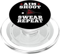 Pool Playing Aim Shoot Swear Repeat Pool Playing Billiards PopSockets PopGrip per MagSafe