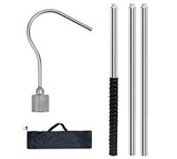 Pool Retrieval Hook - Stainless Steel Telescopic 72 Inch Pole | Robot Cleaner Lifting Hook, Skimmer Basket Handle Grabber, Heavy Duty Pool Maintenance Tool | Debris Retrieval Accessory For Swimming Sp