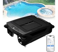 Pool S-urface Skimmer Robot, Solar & Fast Dual Charging Continuous Cleaning, 3.4L Large Detriti Bag, Controllo app, Navigazione intelligente, Evitamento ostacoli intelligente, Anti-Entanglement
