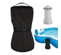 Pool Sand Filter Cover, Waterproof Oxford Fabric Pump, UV and Rain Protection Shield, Drawstring Closure Design, Black 1-Pack for Swimming Hotel, Backyard, Parks, Outdoor Equipment