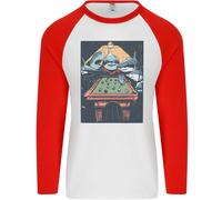 Pool Shark Snooker Player Uomo L/S Baseball T-Shirt