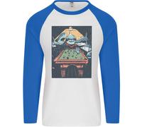 Pool Shark Snooker Player Uomo L/S Baseball T-Shirt