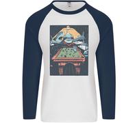 Pool Shark Snooker Player Uomo L/S Baseball T-Shirt