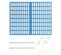 Pool Skimmer Guard, Net Cleaner, Floating Mesh Pull Rope Lightweight Extendable Reach Adjustable Grip Compact Portable, Skimmer Cover for Outdoor Garden Yard Lawn, /16.54x12.99x0.39 inches, Blue