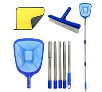 Pool Skimmer with Fine Mesh - High-Density Cleaning Brush Strainer | Swimming Pool Leaf Cleaner Kit | for Inground Over Ground Backyard Garden Patio Hot Tub Pond Spa Debris