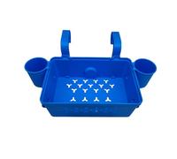 Pool Storage Basket, Swim Toy Organizer, Drink Holder Stand, Interactive Adjustable Double Cup Holders, Heavy Duty Mesh Frame, Stabile Poolside sweet for Outdoor Swimming Areas 18,7 x 11,81 x 5,12