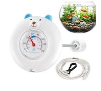 Pool Temperature Gauge Floating - ABS, Cute Bear Easy-Read Thermometer | String-Attach Kids Pool Accessory For Lake, Beach, Backyard, Patio, Garden, Aquarium, Fish Tank, Spa