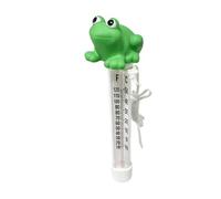 Pool Temperature Gauge - Floating Frog Thermometer | Water Temperature Tester | For Children Swimming Spa Hot Tub Bathtub Aquarium Pond Fishing Outdoor With Pull Cord Easy Read