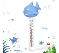 Pool Temperature Gauge, Floating Shark Bath Thermometer, Water Temperature Monitoring Tool with Clear Display, Safe Measuring Device for Spa Bathtub Swimming Aquarium Pond Indoor