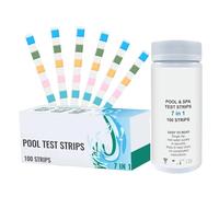 Pool Test Strips, Water Testing Kit, With 100 Piece Supply, Quick Read Design, Spa Strips for Maintenance Use, Multifunctional Tester Suitable to Backyard Fish Tank Pond Home
