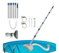Pool Vacuum Brush Head - Adjustable Manual Pool Bottom Head with Hose