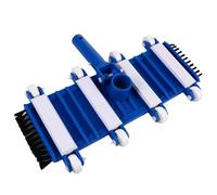 Pool Vacuum Brush Head, Manual Suction Brush, 15x8 Inch Weighted Base, Durable ABS, Reinforced Bristles with Scrubber Style, Maintenance Tool for Inground and Ground